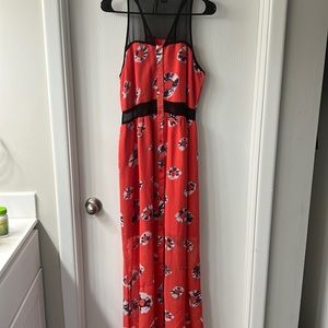 Pink/orange button down sundress large